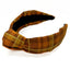 Pumpkin Spice Plaid Knotted Headband