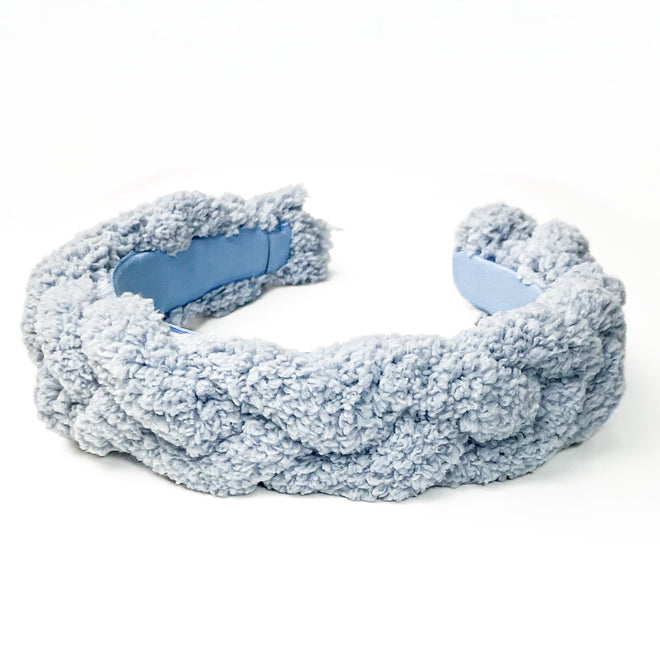 Baby Blue Chunky Cable Knit Headband