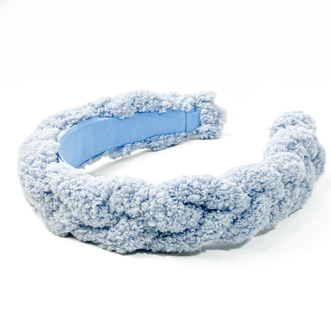 Baby Blue Chunky Cable Knit Headband
