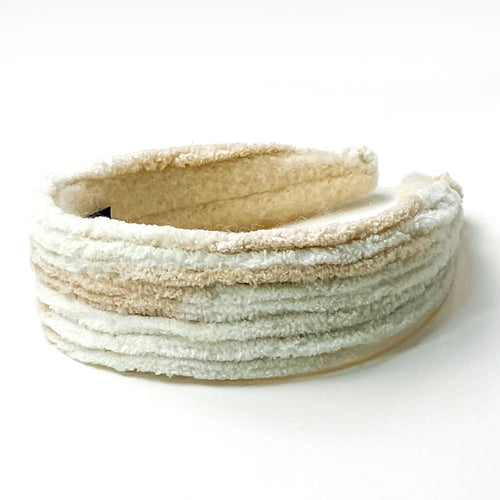Latte Creme Chunky Cable Knit Headband