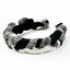 Black and White Chunky Cable Knit Headband