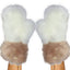 Over Sized Faux Fur Bedazzled Mittens - Soigne Luxury Accessories - Gloves & Mittens - Soigne Luxury Accessories - Soigne Luxury Accessories - 