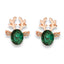 Rudolph Swarovski Stud Earrings in Gold & Emerald - Soigne Luxury Accessories - Earrings - Soigne Luxury Accessories - Soigne Luxury Accessories - 