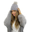 Bedazzled Beanie Grey - Soigne Luxury Accessories - Soigne Luxury Accessories - winter beanie grey - Soigne Luxury Accessories -