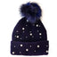 Bedazzled Beanie Navy - Soigne Luxury Accessories - Soigne Luxury Accessories - winter beanie BLUE - Soigne Luxury Accessories -