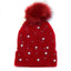 Bedazzled Beanie Red - Soigne Luxury Accessories - Soigne Luxury Accessories - winter beanie red - Soigne Luxury Accessories -