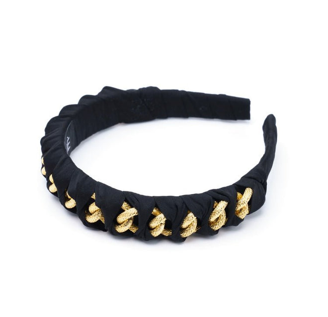 Chained To The Office Headband - Soigne Luxury Accessories - Headbands - Soigne Luxury Accessories - black chain hwadband - Soigne Luxury Accessories -