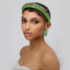 The Neon Rainbow Headband in Green