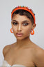 The Neon Rainbow Headband in Orange