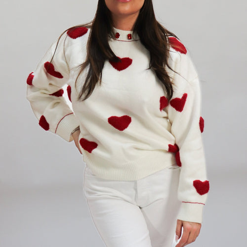 Limited Edition Embroidered Love Sweater - Soigne Luxury Accessories - Sweater - Soigne Luxury Accessories - Soigne Luxury Accessories -