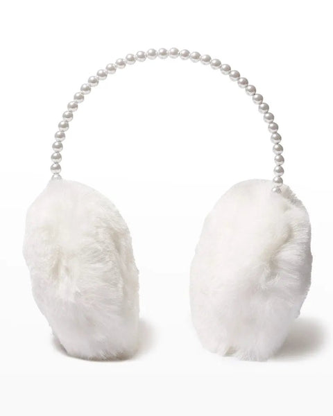 Pearl Earmuffs - Soigne Luxury Accessories - Earmuffs - Soigne Luxury Accessories - white pearl ear muff - Soigne Luxury Accessories -