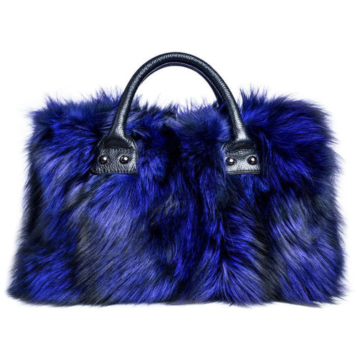 The Deville Bag In Blue - Soigne Luxury Accessories - Handbags - Soigne Luxury Accessories - minkbagblue - Soigne Luxury Accessories -