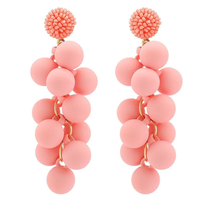 The Ellie Earrings in Pink - Soigne Luxury Accessories - Soigne Luxury Accessories - Soigne Luxury Accessories -
